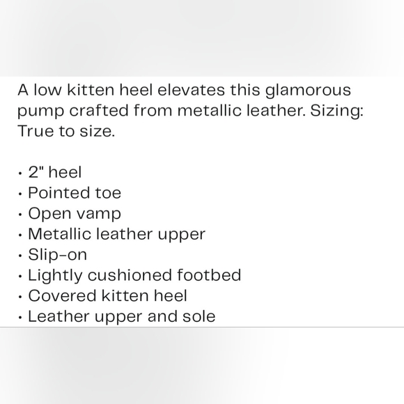 Tory Burch Elizabeth Metallic Leather Kitten Heel Pump Gold - Picture 5 of 6